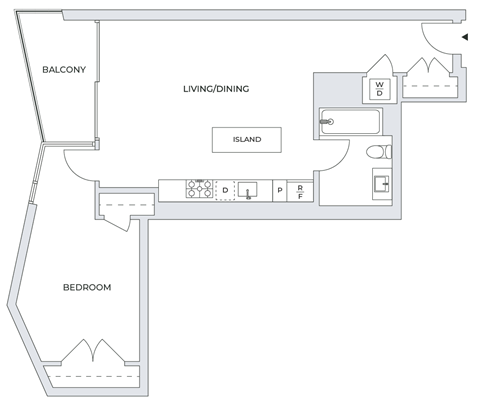 1 Bedroom Floor Plan